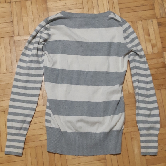 White&Grey striped sweatshirt - Picture 3 of 3